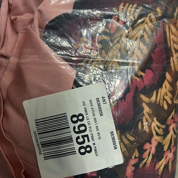 NWT Significant Other pink floral Long-Sleeve V-Neck Cutout Mini Dress size 10P - Picture 7 of 7